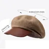 Berets 2023 Vintage Francês Chapéus Chic Wool para Mulheres Adultos Menina Inverno Quente Chapéu Brim Moda Outono