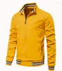 Erkek Ceketler Sonbahar 2023 Stand-up yaka gündelik ceket moda renk eşleştirme