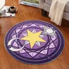 Carpets Cartoon beautiful girl's bedside circular carpet balcony bedroom coffee table hanging basket living room floor mat 231006