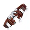 2016 Nieuwste Lederen Strips Legering Vintage Armband Boot Anker Gesp Charm Bangle Mannen Sieraden Trendy Jewellery297R