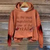 Women's Hoodies It'S The Most Woderful Time Of Year Halloween Printed Casual Long Workout Tops For Women All Cotton Tunics