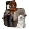 Kattbärare två-dörrars lilla hundkennel (toppbelastning eller främre husdjursbärare bra för djur tillverkade med rec