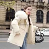 Women's Fur Faux Fur 2023 New Winter Jacket for Women Warm Parkas Fur Collar Long Casual Parka Slim Thicken Puffer Coat Snow Wear Hooded CoatsL231007