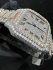 2023 Nieuwe versie Moissanite stenen horloges Rose goud zilver PASS TEST Heren diamanten Topkwaliteit Automatisch mechanisch ETA-uurwerk Luxe volledig Iced Out tweekleurig horloge