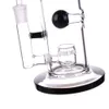 Wholesale 8'' Jet Perc Heavy Dab Rigs Black Water Pipes Glass Bubbler honeycomb perc bongs 14mm Female Joint Oil Rig Bong With Quartz Banger Glass Bongs