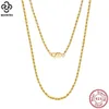 Chains Rinntin 925 Sterling Silver 1 7mm Diamond-Cut Rope Chain Necklace For Women Fashion Luxury Gold Jewelry SC292517