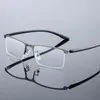 Solglasögon Semi -Rimless Business Metal -glasögon Pochromic -linser och anti -UV -beläggning för män Square Recept 0 -0,5 -0,75 till -6