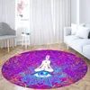 Teppiche Runde Yoga-Digitaldruck-Flanell-Bodenmatte Wohnzimmer Heimdekoration Meditationsteppich Hängekorb-Bodenmatte 231006