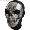 Máscaras de festa Máscara Fantasma MW2 Crânio Látex Máscara de Cabeça Cheia Halloween Role Playing Props Jogos de Guerra Esportes Ao Ar Livre Q231009