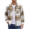 Men's Jackets 2023 Sales Of High-end Warm Checkered Autumn And Winter Thick Shirt Coat