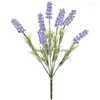 Ghirlande di fiori decorativi 32 cm Fiore artificiale floccaggio Lavanda Pianta esterna finta Giardino domestico Decorazione ristorante Consegna goccia Dhg85