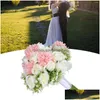 Decorative Flowers Wreaths Holding Flower Pure Elegant Romantic Gorgeous Bouquet For Bedroom Office Diy Arrangement Decoration Home Dr Dht9F