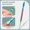 Cuticle Scissors KK Cuticle Nipper Rainbow Dead Skin Scissors Stainless Steel Nail Clippers Manicure Ended Polish Remover Pusher Tool Trimmer 231007