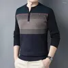 Maglioni da uomo 2023 Moda Casual Cerniera Colorblocking Maglione Semplice Versatile Pullover caldo