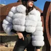 女性の毛皮のフェイクファー2021冬の人工ファッションファーズコートfor faux mink fake fur pelt coat