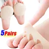 Women Socks Five Toes Forefoot Pads For High Heels Half Insoles Foot Pain Care Absorbs Toe Pad Inserts Massaging