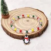 Charme Pulseiras Natal Dos Desenhos Animados Pipoca Bead Pulseira Para Crianças Mulheres Bonito Pinguim Doce Elk Pingente Imitação De Cristal Jóias