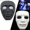 Maski imprezowe pełne twarz Unisex Street Dance Maska impreza Cosplay Czarna biała twarz Hip Hop Stage Plastikowe Maski Halloween Masquerade Costume Q231009