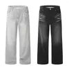 Herenbroeken Vintage gewassen rechte hiphop baggy jeans voor mannen en vrouwen Y2k effen Ropa Hombre denim oversized casual broek