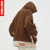 Herrjackor män parka hoody jacka corduroy denim kappa vinter varm hoodie streetwear y2k jackor bubbla kvinnor vintage puffer 231007