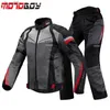 Andra Apparel New MotoBoy Brand Motorcykel Ridning Air Armor Popular Moto billig Summer Mesh Ventilation Gear Protective Jacket och Pant Suitl231007