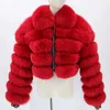 女性の毛皮のフェイクファー2021冬の人工ファッションファーズコートfor faux mink fake fur pelt coat