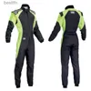 Andere Bekleidung Zweilagiger, gesteppter Satin, Motorrad-Rennsport, Club-Combos, Overall, Kartfahren, Fahrtraining, Kleidung, Overall, Auto, Moto, Jacke, Hosen, L231007