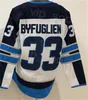 Mens Hóquei 37 Connor Hellebuyck Jersey Reverse Retro 33 Dustin Byfuglien 81 Kyle Connor 55 Mark Scheifele Costurado no Heritage Classic Inverno Azul Marinho Cor Branca