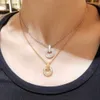 Necklaces Bulgaris Designer Luxury Fashion Women Seiko High Edition S925 Silver Treasure Family Copper Roman Coin Pendant 18k Rose Gold Necklace