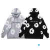 2023 Winter READYMADE 3D Foam Kapok Printing Graffiti Plush Hooded Sweater for Men and Women11