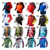 2023 Men's T-shirts Fox Spring Racing Motorcycle Speed Reduction Dress Sweatwicking Breathable Bicycle Cycling Top