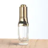 Flacone di olio essenziale argento o dorato da 30 ml con tappo in plastica UV, flacone contagocce in vetro da 30 ml per cosmetici F1337 Xmbbo