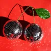 Obiekty dekoracyjne figurki w kształcie wiśni Disco Ball Decor ręcznie robione lustro szklane wiśnia disco piłka retro odblaskowa dyskotekka lampy 231007