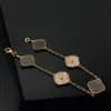 Luxe Merk Vrouwen Gouden Ketting Klaver Klassiek Design Kettingen Bloemen Fritillaria Armband Elegante Ornamenten Sieraden Met Doos