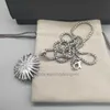 Kolye Jewlery Tasarımcısı Kadınlar İçin Lüks Ayçiçeği Zirkonya Şık Kolyeler ve Şık Beyaz Altın Bakır Kaplamalı Kişiselleştirilmiş Mücevher Ca3y