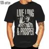 T-shirts pour hommes Star Treks Spock Live Long and Prosper T-shirt adulte sous licence L230217262p