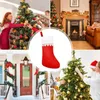 Christmas Decorations Stockings 12pcs Spacious Classic Felt Tree Pendant Decor For Bedside Stairs