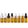 1ml 2ml 3ml Amber Glass Dropper Bottle Essential Oil Display Vials Small Serum Perfume Brown Sample Test Bottle F1225 Bnhmi