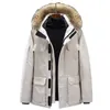 Tasarımcı kış aşağı ceket üst erkek moda parka su geçirmez rüzgar geçirmez premium kumaş kalın cape kemer sıcak ceketler123