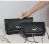 Zadig Voltaire borse zainetti zv borse sac Zadig Voltaire Designer Ali da donna con diamante Domande da donna Borsa a tracolla Borsa borsetta per borse borse borsetta della catena del corpo 6407