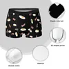 Cuecas padrão de comida ovo frito e bacon café da manhã homme calcinha homem roupa interior sexy shorts boxer briefs