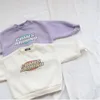 후드 땀 셔츠 어린이 옷 봄 가을 티셔츠 소년과 여자 편지 간단한 레저 얇은 긴 소매 스웨터 아이의 옷 231007