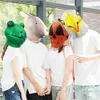 Party Masks Frog Mask Halloween Animal Full Head Latex Adult Kids Mask Fancy Dress Party Cosplay Frog Headgear Q231009