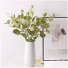 Couronnes de fleurs décoratives 2 pièces branche de feuilles Faux bleu rose Eucalyptus fausses plantes livraison directe maison jardin fête fournitures Dhbju