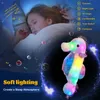 Plush Dolls 40cm Seahorse Colorful LED Light Toys Musical Soft Cute PP Cotton Light up Stuffed Animals for Girls Birthday Gift Toy 231007