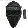Party Masks Halloween Party Skull Mask Demon King Scary Cosplay Full Face TPU Military CS Wargame Riding Hunting Shooting Tactical Mask Gift Q231007