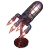 Objets décoratifs Figurines veilleuse lampe fusée fournitures pour la maison lanterne Steampunk longue durée 231007