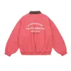 Par Autumn Warm Zipper Varsity Designer Cargo Lång ärm Letter Printing Jacket Bomber Man XL LACE NECGRY RED BLÅ PATCHWORK