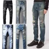 Pantalons pour hommes Styliste Jeans En détresse Ripped Biker Jean Hommes Femmes Slim Fit Moto Biker Denim Jeans Hip Hop Hommes Jeans Taille 28-4230B