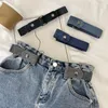 Cintos Cinto Elástico Sem Fivela Invisível Mulheres Stretch Cintura Denim Tecido Jean Calças Vestido Cintura Fácil